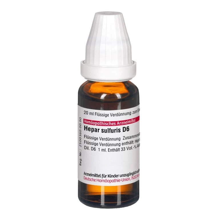 DHU Hepar sulfuris D6 Dilution, 20 ml Lösung