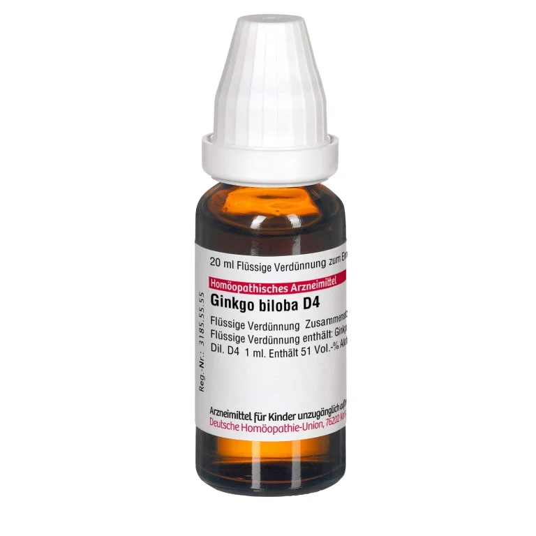 Ginkgo biloba D4 DHU Dilution, 20 ml Lösung