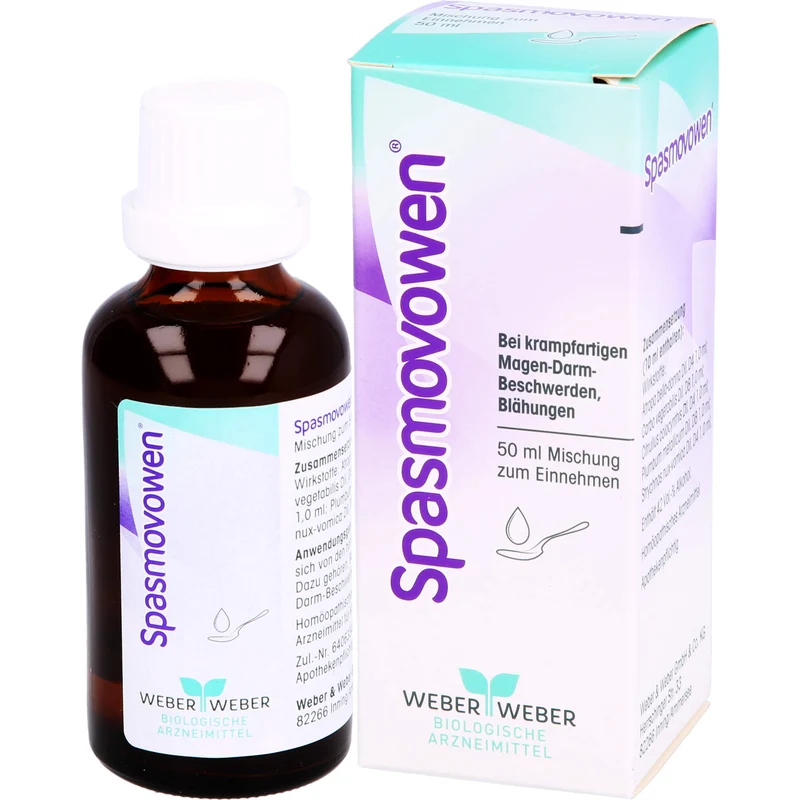 Spasmovowen Mischung bei krampfartigen Magen-Darm-Beschwerden, Blähungen, 50 ml Lösung