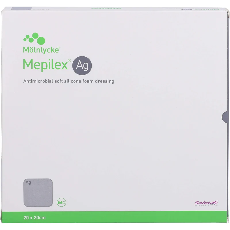 Mepilex Ag 20x20cm Steril, 5 St VER
