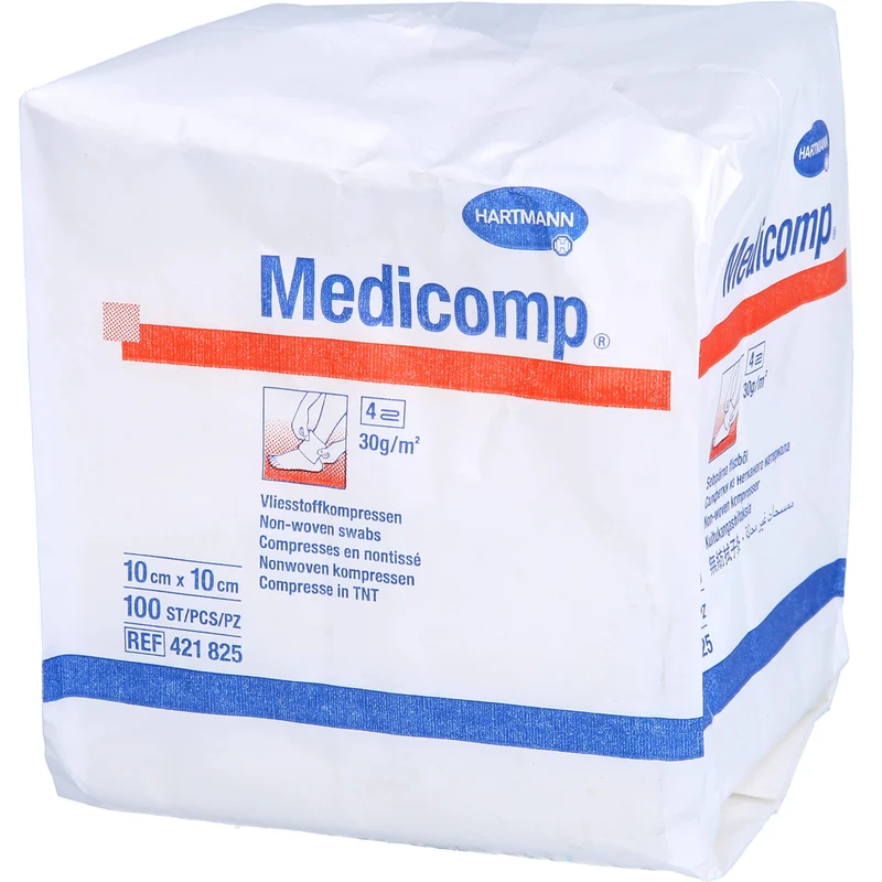 MEDICOMP UNSTERIL 10X10CM, 100 St KOM