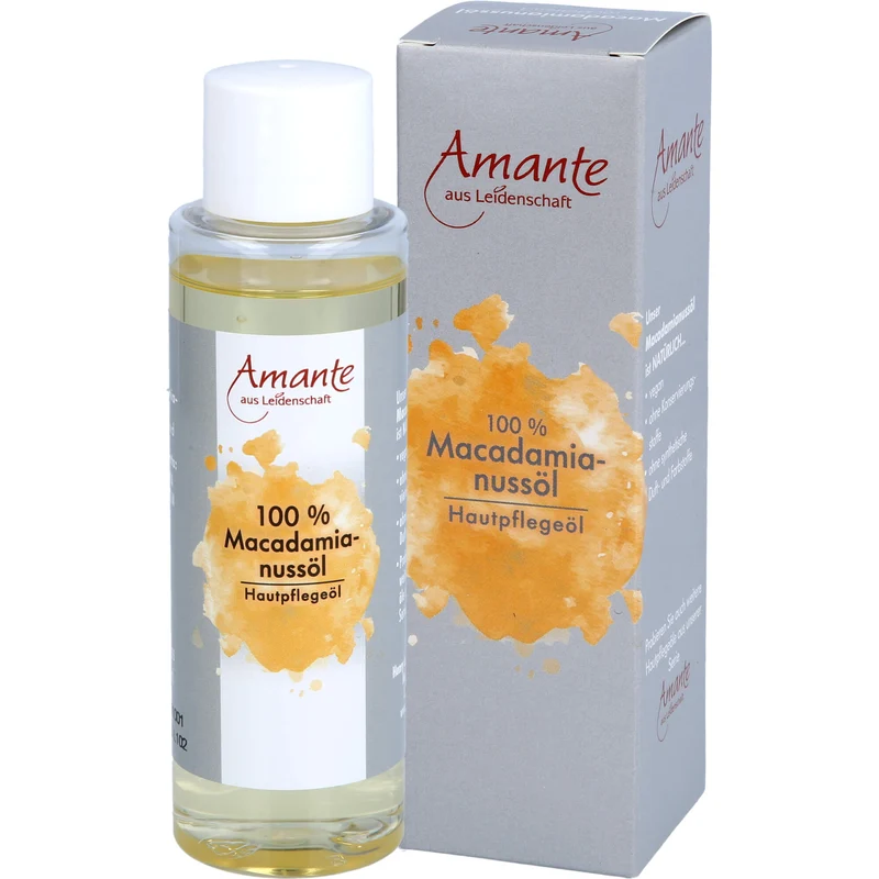 Macadamianussöl 100 % rein - Hautpflegeöl Amante, 100 ml OEL