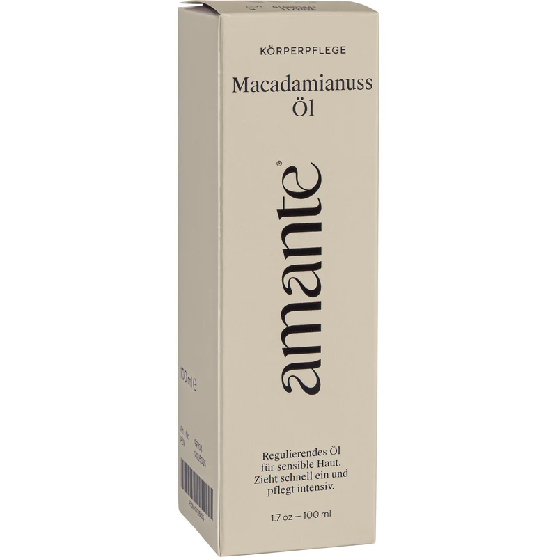 Macadamianussöl 100 % rein - Hautpflegeöl Amante, 100 ml OEL