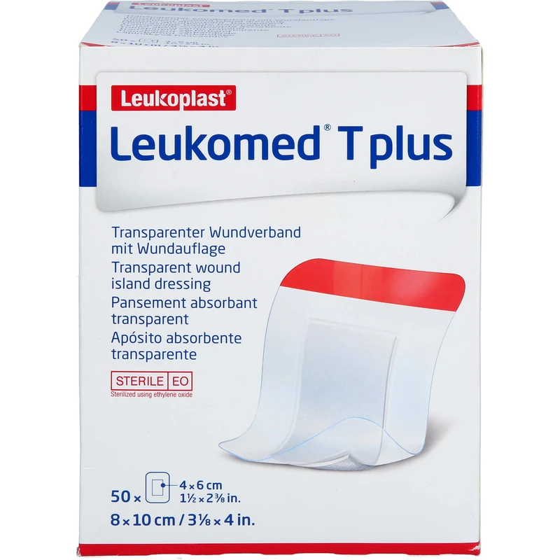 LEUKOMED TRANSP. PLUS STERILE PFL. 8x10 cm, 50 St PFL