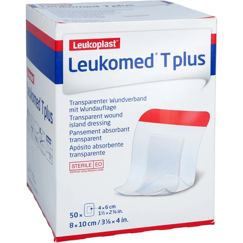 LEUKOMED TRANSP. PLUS STERILE PFL. 8x10 cm, 50 St PFL