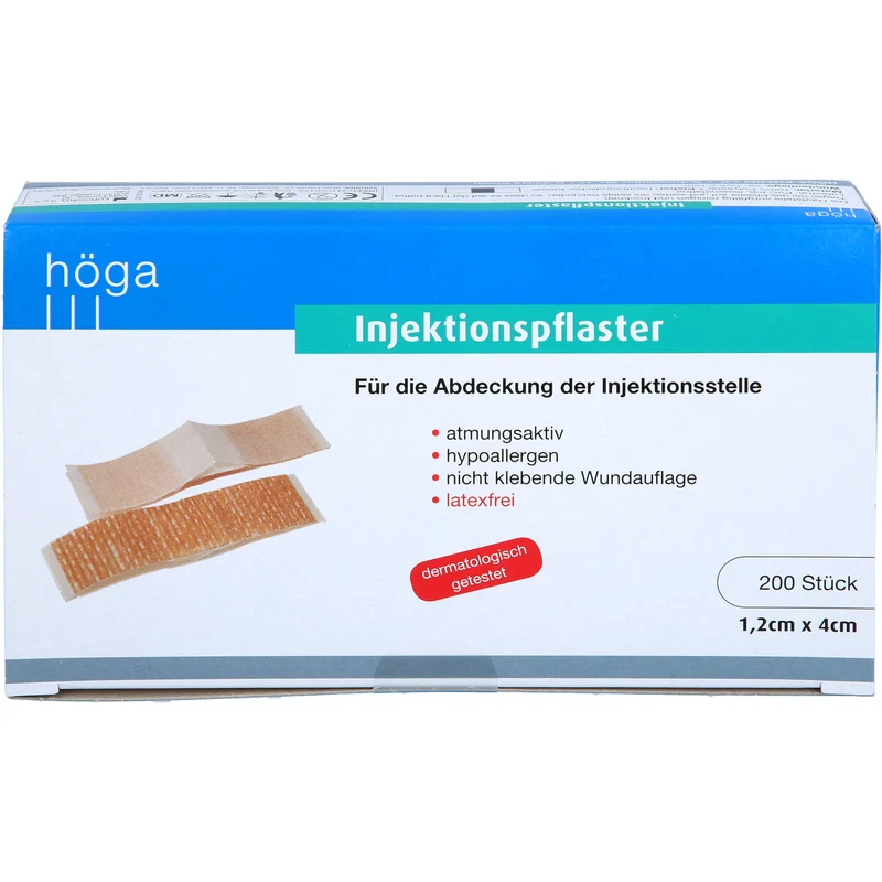 Injektionspflaster hypoallergen 1,2x4cm, 200 St PFL