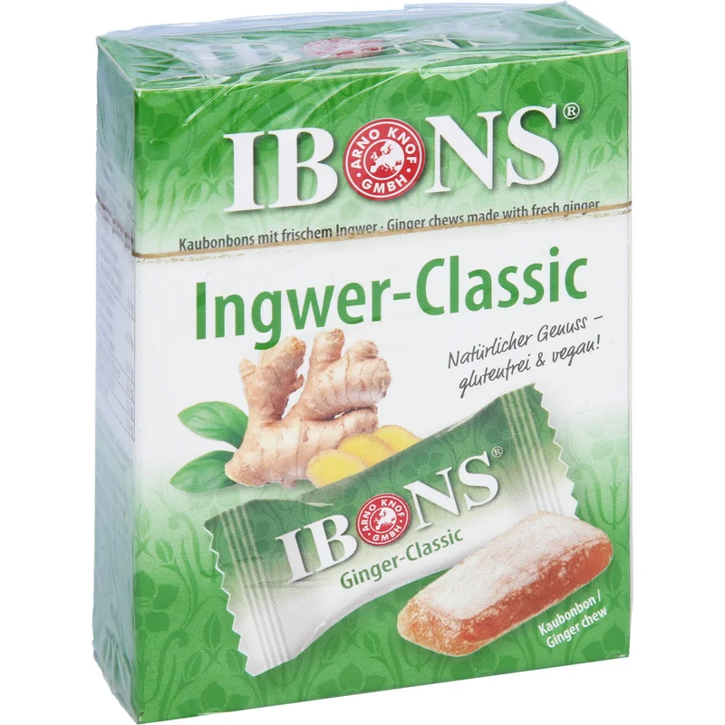 IBONS Ingwer Classic 60g Box Kaubonbons, 60 g BON