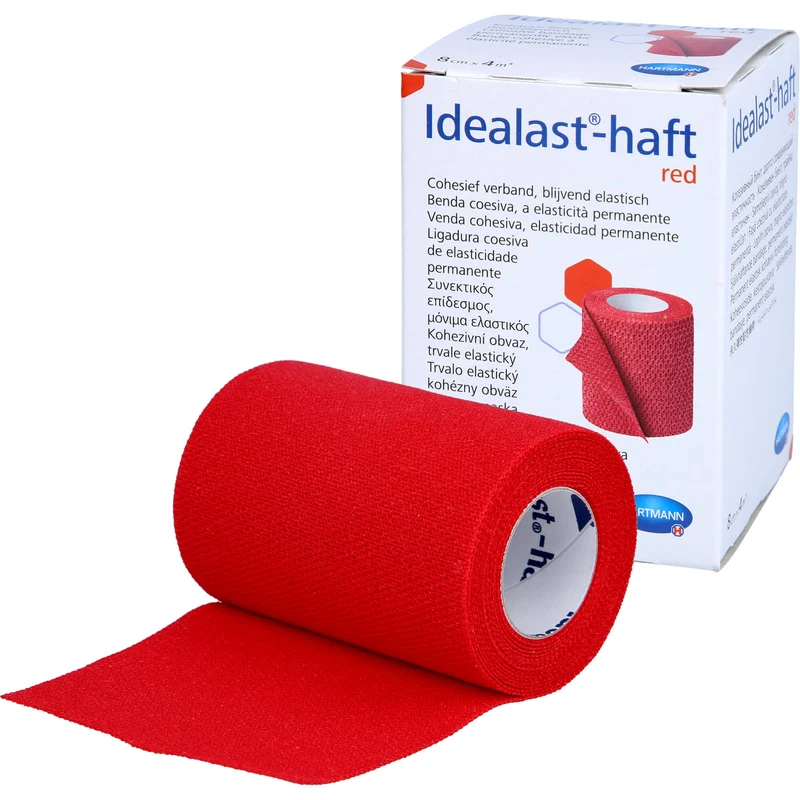 Idealast-haft color Binde 8cmx4m rot, 1 St BIN