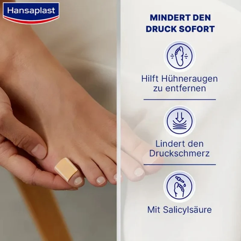 Hansaplast Hühneraugen-Pflaster mindert den Druck sofort, 8 St. Pflaster