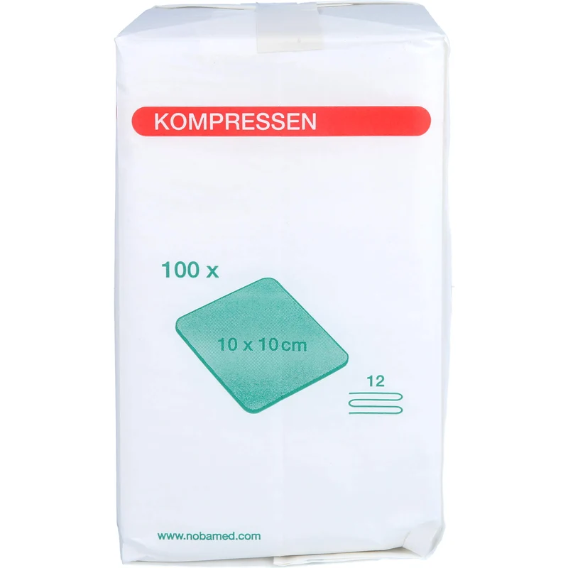 MULLKOMPRESSE 10X10CM 12FACH, 100 St KOM
