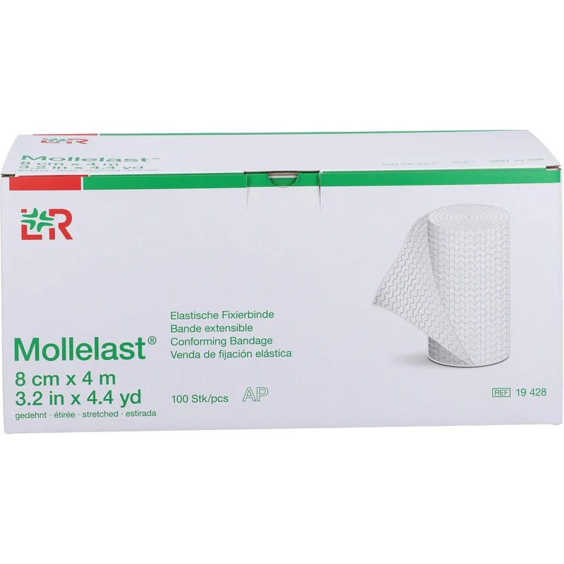 Mollelast Elastische Fixierbinde 8cmx4m, 100 St BIN