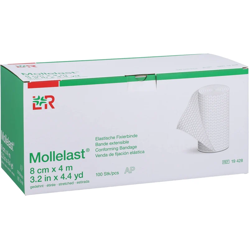 Mollelast Elastische Fixierbinde 8cmx4m, 100 St BIN