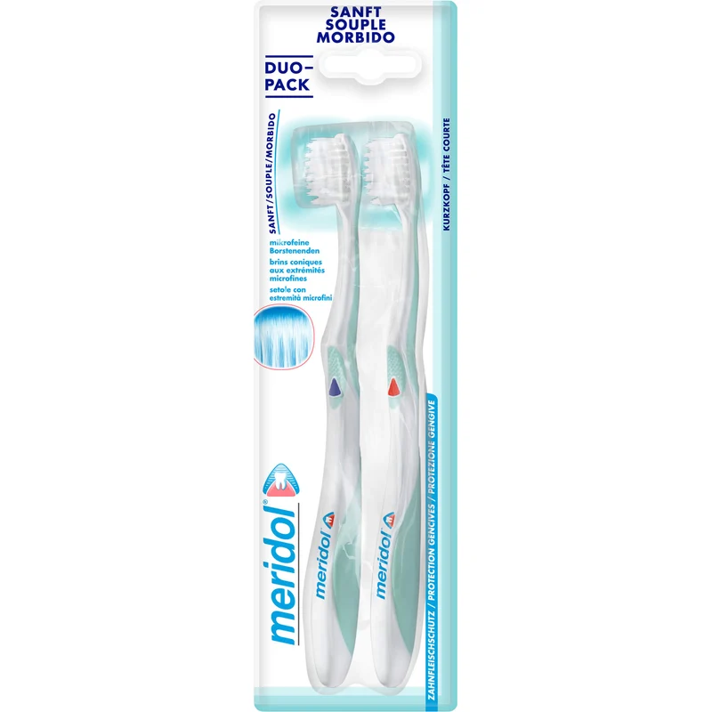 Meridol Zahnbürste Sanft Doppelpack, 2 St. Zahnbürste