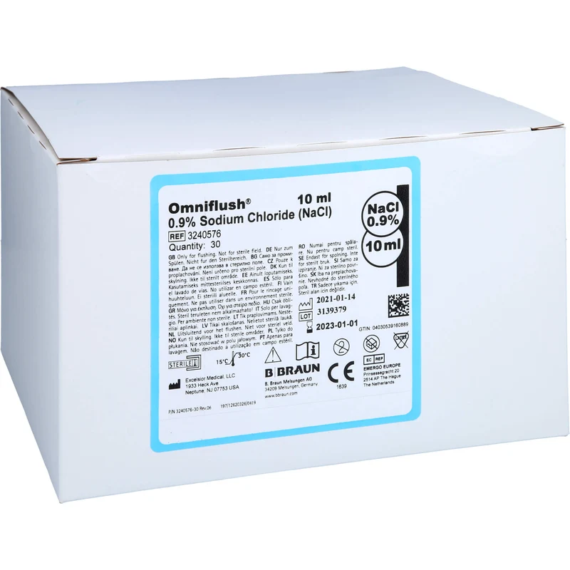 Omniflush 10 ml mit NaCl 0,9%, 30 St. Einzeldosisbehältnisse