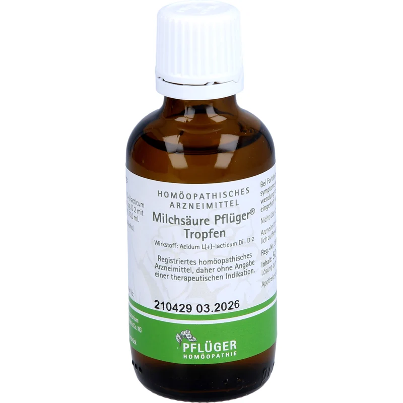Pflüger Milchsäure Tropfen, 50 ml Lösung