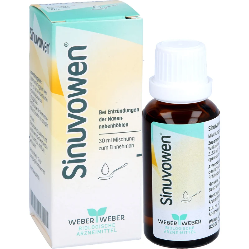 Sinuvowen Mischung bei Entzündungen der Nasennebenhöhlen, 30 ml Lösung