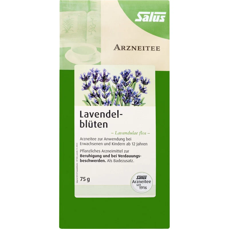 Salus Lavendelblüten Lavandulae flos bio zur Beruhigung und bei Verdauungsbeschwerden, 75 g Tee