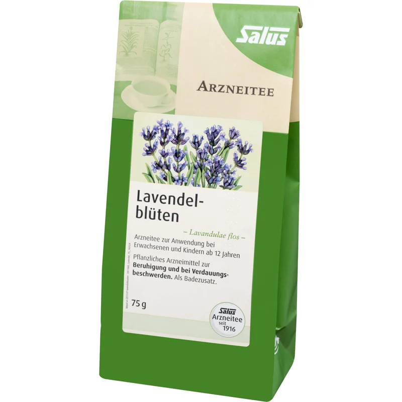 Salus Lavendelblüten Lavandulae flos bio zur Beruhigung und bei Verdauungsbeschwerden, 75 g Tee