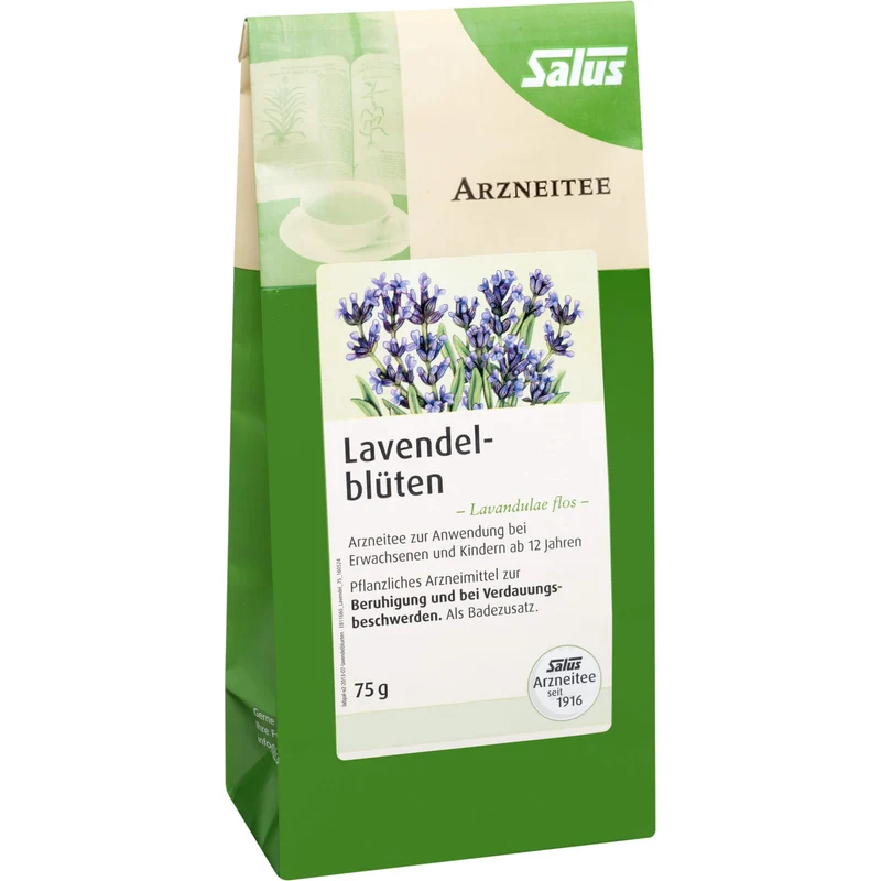 Salus Lavendelblüten Lavandulae flos bio zur Beruhigung und bei Verdauungsbeschwerden, 75 g Tee