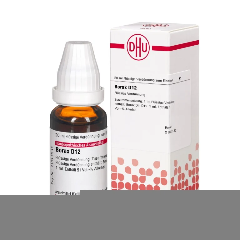 Borax D12 DHU Dilution, 20 ml Lösung