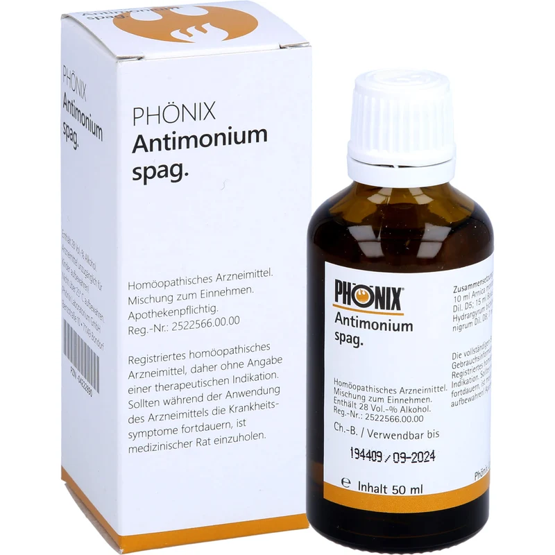 Phönix antimonium spag. Tropfen, 50 ml Lösung