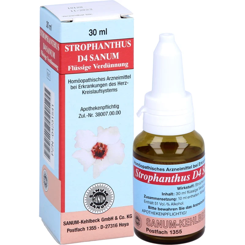 SANUM-KEHLBECK Strophanthus D4 Sanum flüssige Verdünnung bei Erkrankungen des Herz-Kreislaufsystems, 30 ml Lösung