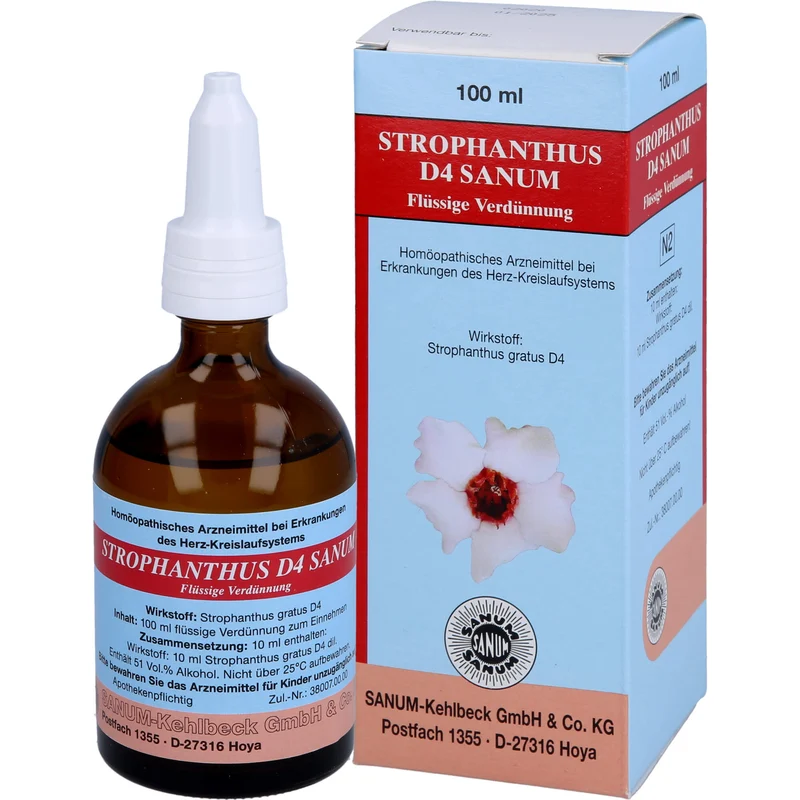 SANUM-KEHLBECK Strophanthus D4 Sanum flüssige Verdünnung bei Erkrankungen des Herz-Kreislaufsystems, 100 ml Lösung