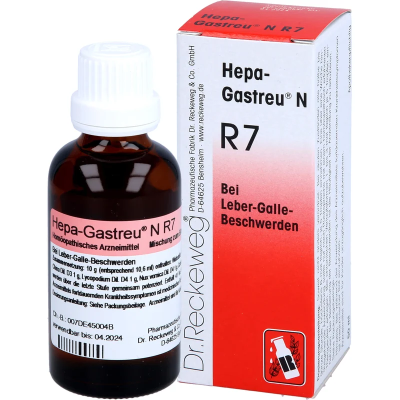 Hepa-Gastreu N R7 Tropfen bei Leber-Galle-Beschwerden, 50 ml Lösung