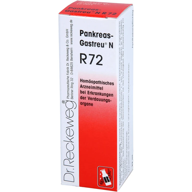 Dr. Reckeweg Pankreas-Gastreu N R72 Mischung bei Erkrankungen der Verdauungsorgane, 22 ml Lösung