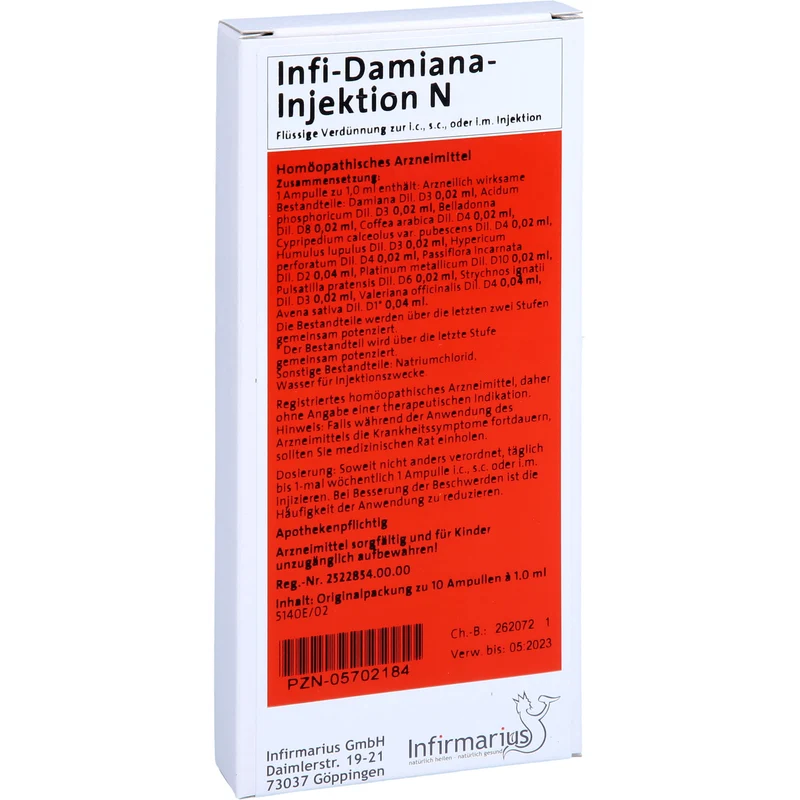 Infi-Damiana-Injektion N Ampullen, 10 St. Ampullen