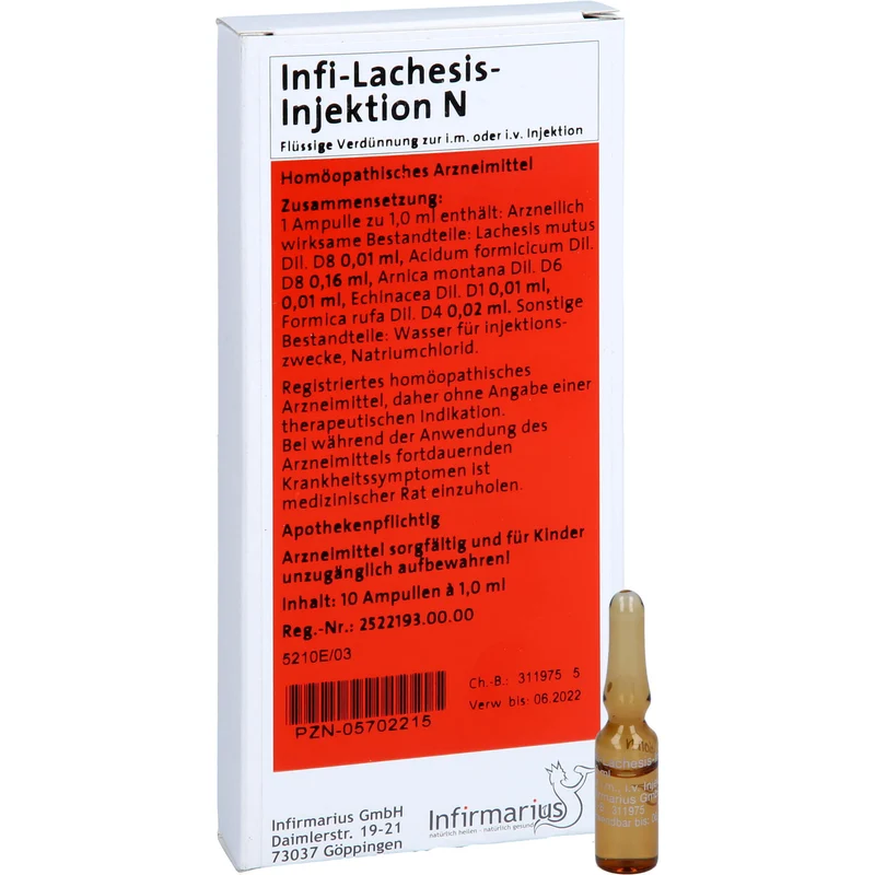 Infi Lachesis Injektion N flüssige Verdünnung, 10 St. Ampullen