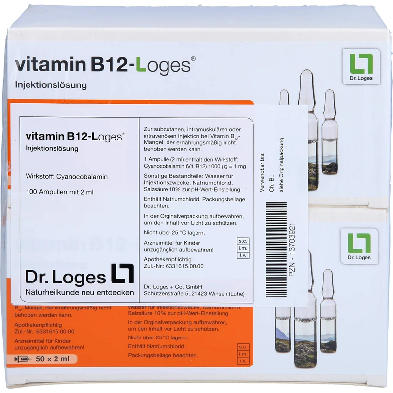 Vitamin B12-Loges Injektionslösung, 100 St. Ampullen