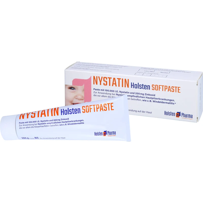 Nystatin Holsten Softpaste, Paste zur Anwendung auf der Haut, 100 g Creme