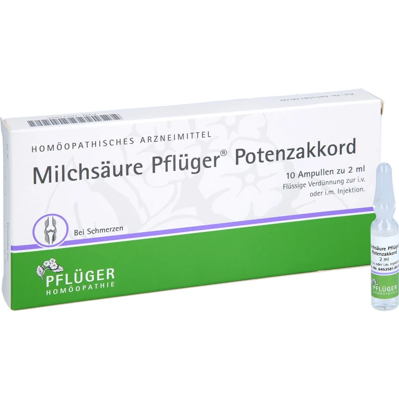 Milchsäure Pflüger Potenzakkord, 10 St. Ampullen