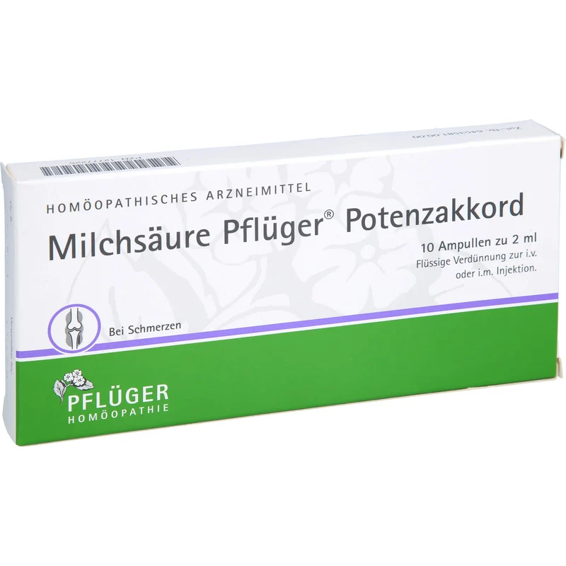 Milchsäure Pflüger Potenzakkord, 10 St. Ampullen