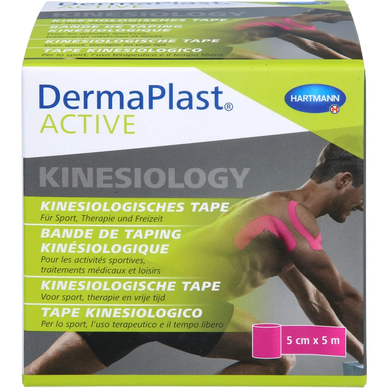 DermaPlast Active Kinesiology Tape pink 5cm x 5m, 1 St