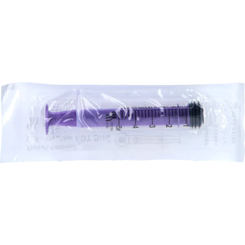 Freka Connect ENFit ProNeo enterale Ernährungsspritze 5 ml zur Verabreichung von Nahrung, Flüssigkeit und Medikamenten, 1 St. Spritzen
