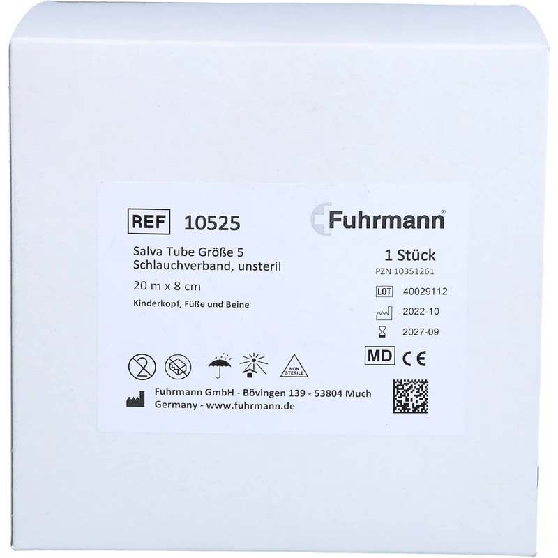 Fuhrmann Schlauchverband 20 m x 8 cm Größe 5 Salva Tube, 1 St. Binde