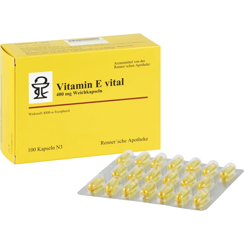 Renner'sche Apotheke Vitamin E vital 400 mg Weichkapseln, 100 St. Kapseln