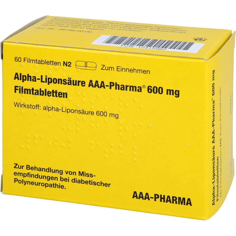 Alpha-Liponsäure AAA-Pharma 600 mg Filmtabletten, 60 St. Tabletten