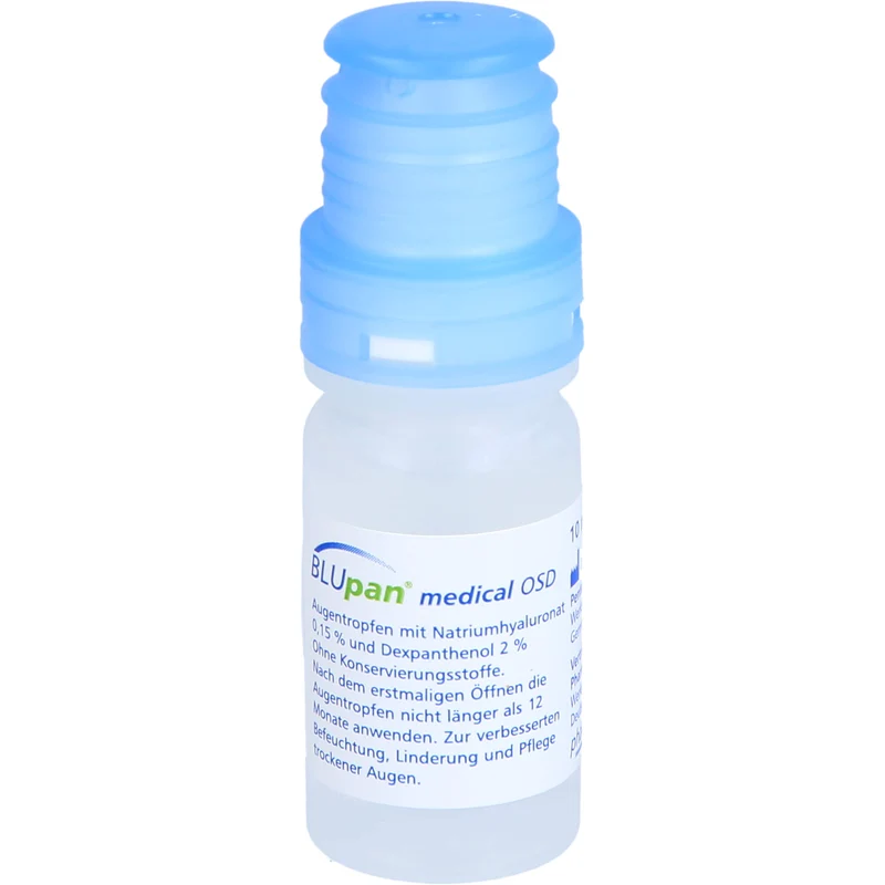 BLUpan medical OSD Augentropfen zur Befeuchtung, Linderung und Pflege trockener Augen, 10 ml Lösung