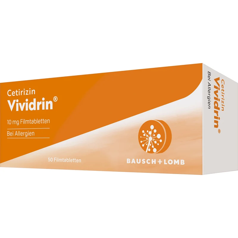Cetirizin Vividrin 10 mg Filmtabletten bei Allergien, 50 St. Tabletten