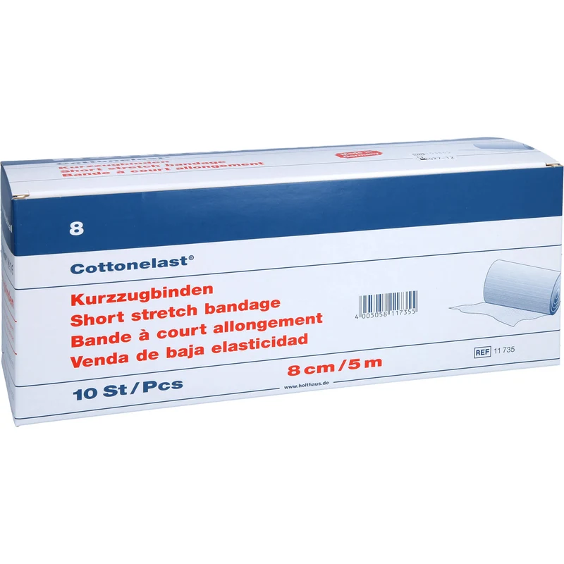 Kurzzugbin Cottonelast 8cmx5m, 10 St BIN