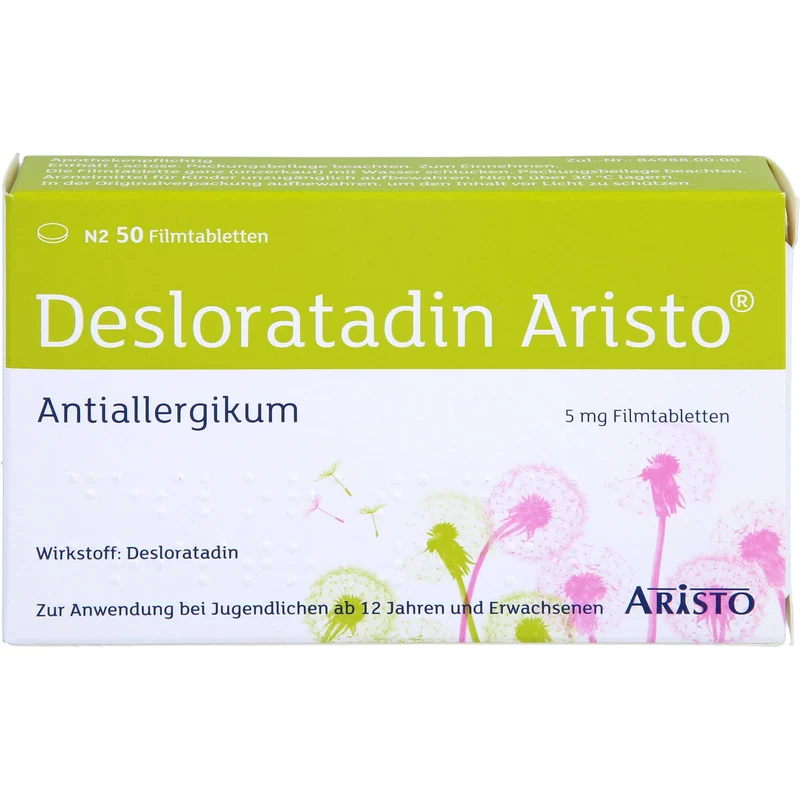Desloratadin Aristo 5 mg Filmtabletten bei Allergien, 50 St. Tabletten
