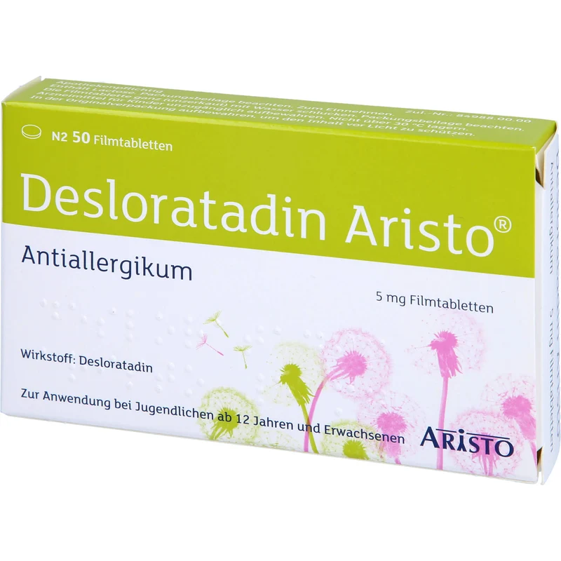 Desloratadin Aristo 5 mg Filmtabletten bei Allergien, 50 St. Tabletten