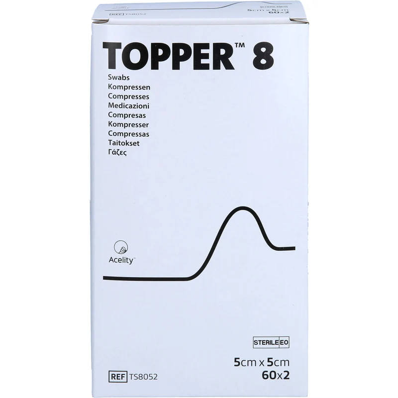 TOPPER 8 Kompressen steril 5 cm x 5 cm, 120 St. Kompressen