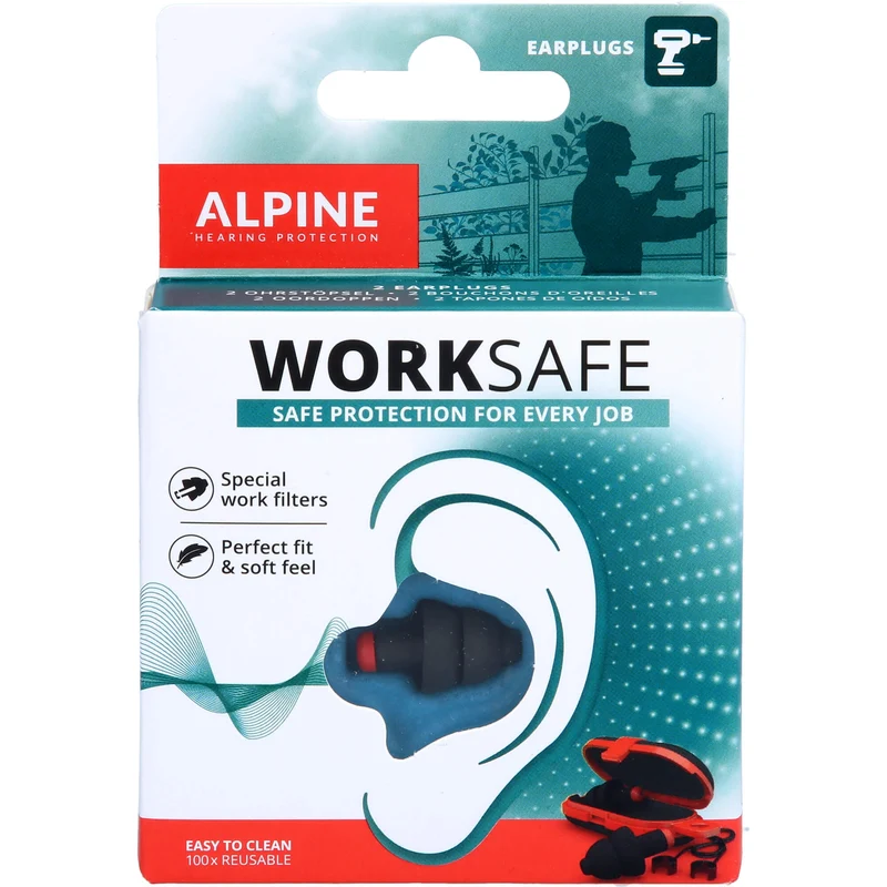 Alpine WorkSafe Ohrstöpsel, 2 St. Ohrstöpsel