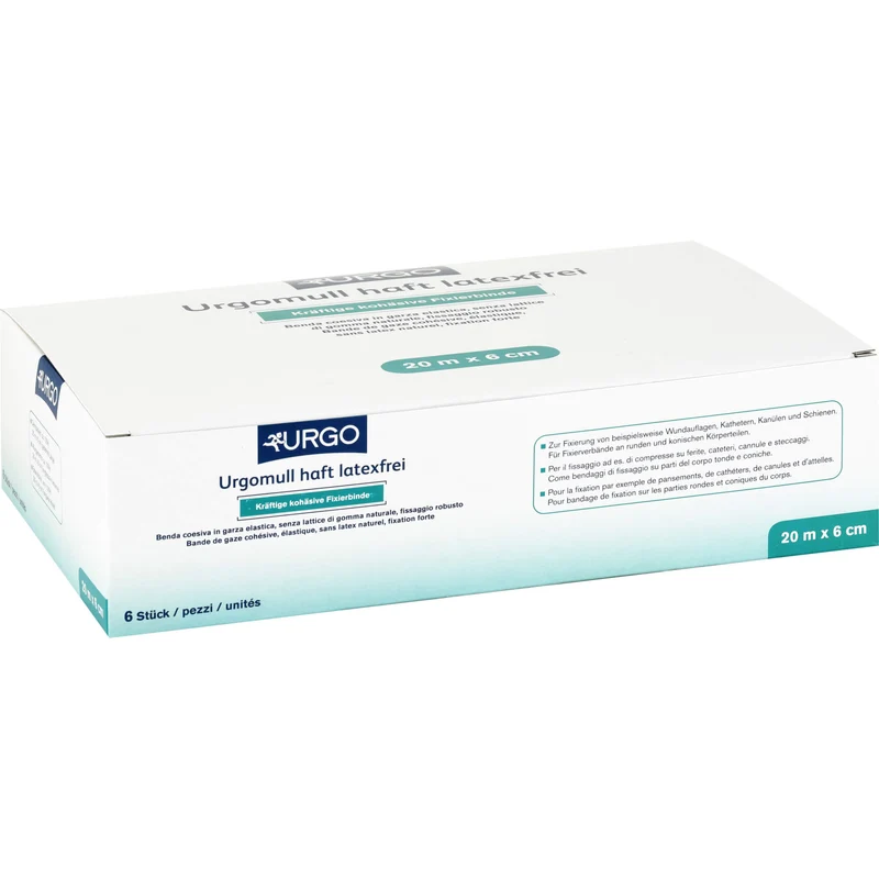 Urgomull haft latexfrei 20 m x 6 cm, 6 St. Binde
