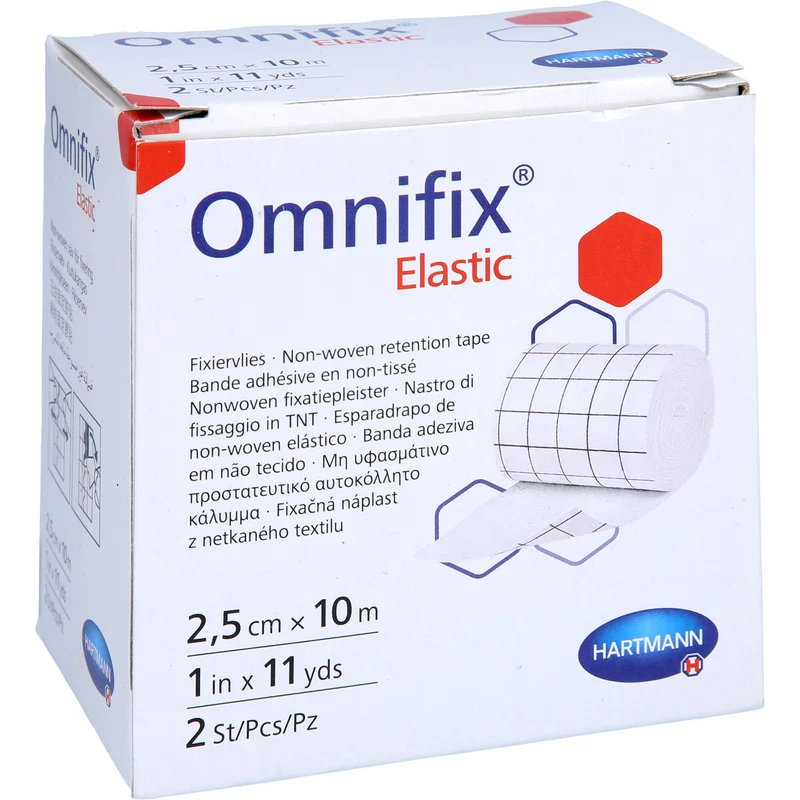 HARTMANN Omnifix elastic 2,5 cm x 10 m Rolle, 2 St. Pflaster