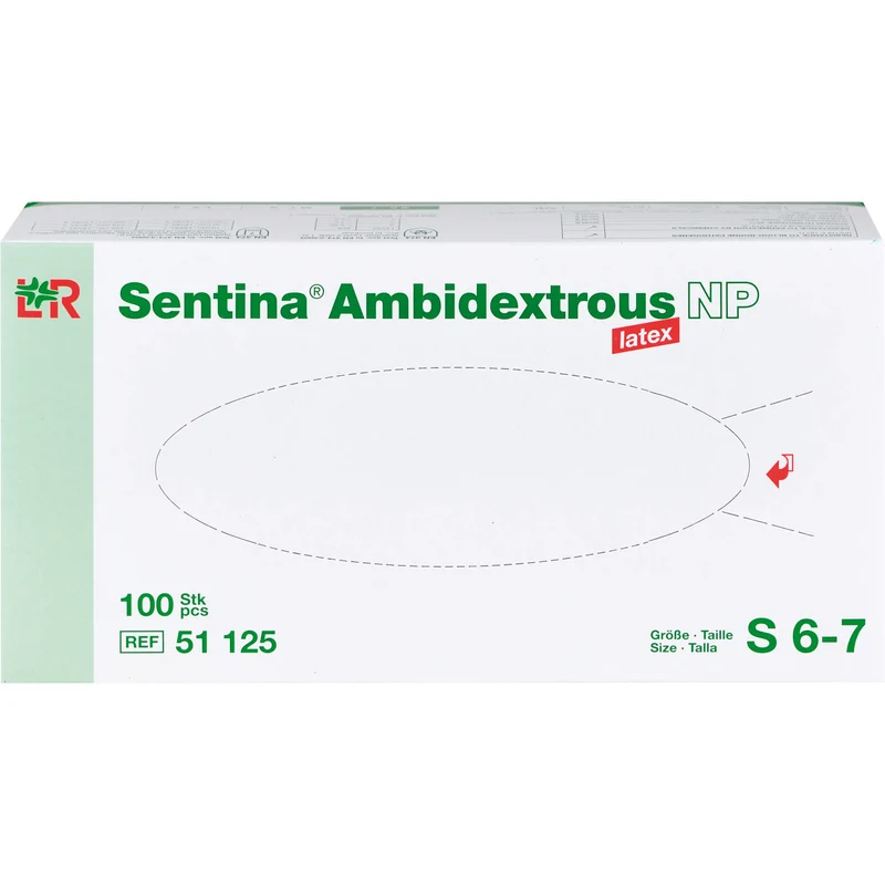 Sentina Ambidextrous Latex Untersuchungshandschuhe Gr. S unsteril, 100 St. Handschuhe